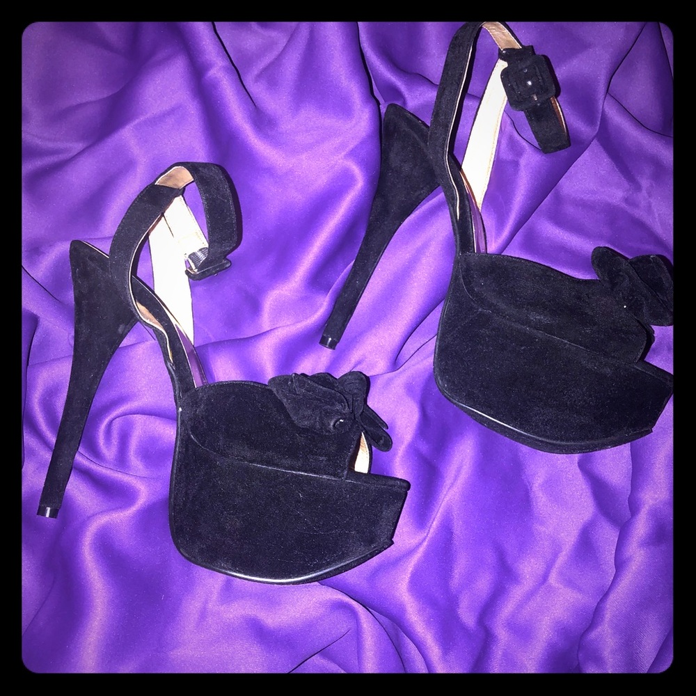 Sexy Suede Platform Peep toe Pump